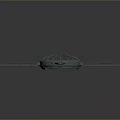 Metallic Circular Structure With Extended Arms 3D Engineering Model Design